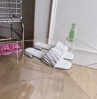 Sandales plates ouvertes pour femmes, respirantes, tendance estivale, avec lettres imprimées classiques