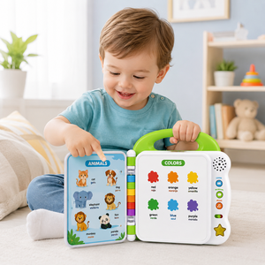 Livre personnalisé pour enfants sur les <span class=keywords><strong>100</strong></span> premiers mots, bilingue anglais-espagnol, jouet éducatif électronique tactile, livre parlant, fabricant OEM ODM - Product Image 4