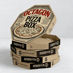 Caja de <span class=keywords><strong>Pizza</strong></span> Octogonal Portátil para Llevar, de Cartón Corrugado, Lista para Enviar, para Uso en Restaurantes - Product Image 2