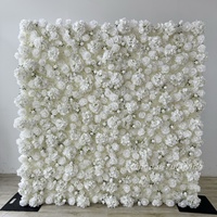 Décorations de mariage de haute qualité, fournitures de décoration murale florale 3D verte, mur de roses pour la décoration de la maison et des mariages