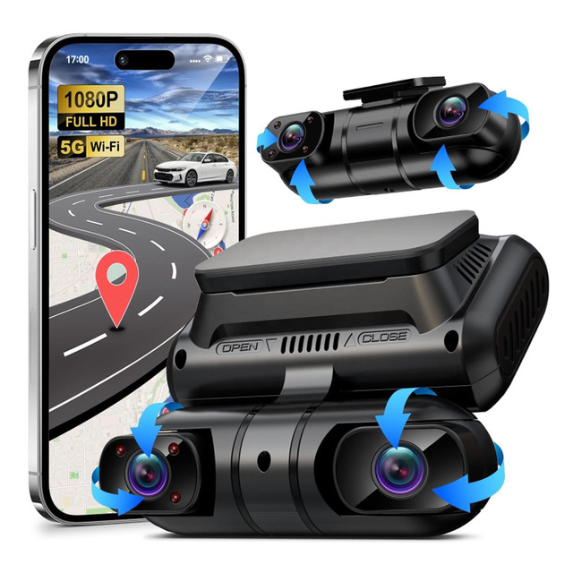 Innovative 4 Cameras 3 Inch Car Black Box 4ch 360 hd 1080P Built-in WIFI Cameras Logger Hidden Car Dvr Front and Rear Dash Cam