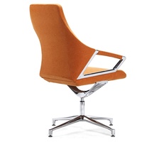 Chaise pivotante moderne GS-G1902D avec base à 4 étoiles, revêtement en tissu, cadre en acier pour bureau, conférence, hôtel, loisirs, école, chambre à coucher