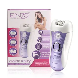 ENZO Hair Removal for Women Facial Epilator Electric Razor Cordless cleaner 3 in 1 Hair Remover Set Rechargeable Lady Shaver