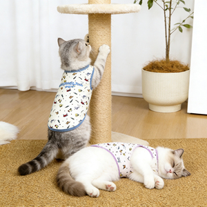 Gilet per Pomeranian Colorato come Macaron, Vestiti Estivi per Cani e Gatti con Stampa di Animali Cartoon, Stile Moderno - Product Image 2