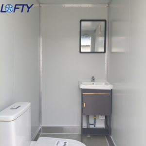 Cabina de Ducha con Bañera de Hidromasaje, Unidad de Baño Portátil, Remolque con Ducha y Baño, Casas Contenedor de Acero - Product Image 3