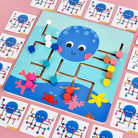 Jeu de labyrinthe d'association de couleurs Octopus, jouet de réflexion logique pour tout-petits, jouet éducatif précoce pour enfants