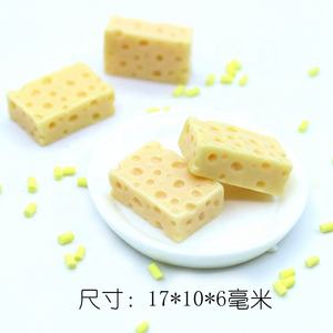 Cabujones Cuadrados de Resina de Alta Calidad para Manualidades, Miniaturas de Comida, Queso Suizo, para Joyería DIY y Slime - Product Image 5