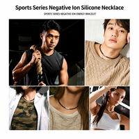 Collier magnétique en silicone pour thérapie magnétique, avec aimant intégré, design plaqué sous vide, équilibre énergétique, bijoux de mode