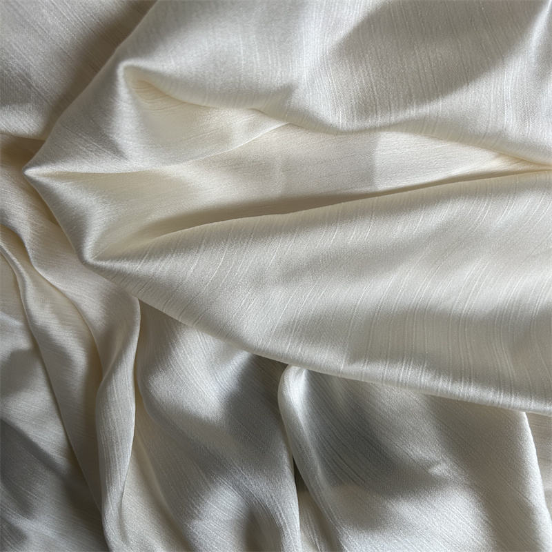 Crepe Polyester Silk Sateen Pleated Shiny Wrinkled Charmeuse Satin Crinkled Chiffon Fabrics