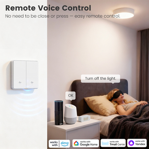 สวิตช์เซ็นเซอร์ตรวจจับความเคลื่อนไหวด้วยเรดาร์อัจฉริยะ Tuya WiFi 10G สำหรับติดผนังแบบ EU ไม่ต้องใช้สายนิวทรัล ควบคุมผ่านแอพ รีโมท ควบคุมด้วยเสียง ตั้งเวลา ตั้งปลุก สำหรับบ้านอัจฉริยะ - Product Image 4