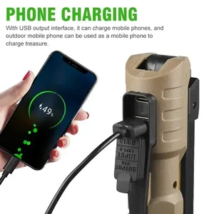 USB Rechargeable LED <b>Work</b> <b>Light</b> Lumens COB Lantern with Power Capacity Indicator Handled Flashlight for Outdoor Car Repair - Product Image 4