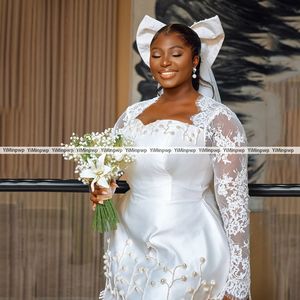 <span class=keywords><strong>Abiti</strong></span> <span class=keywords><strong>da</strong></span> <span class=keywords><strong>Sposa</strong></span> <span class=keywords><strong>Mini</strong></span> Perle per Spose Donna Elegante Scollatura a Cuore in Raso Maniche Lunghe <span class=keywords><strong>Abiti</strong></span> <span class=keywords><strong>da</strong></span> <span class=keywords><strong>Sposa</strong></span> in Pizzo Vestido De Novia Personalizzabile - Product Image 6