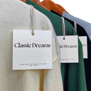 신상품 도매가 코팅지 주얼리 택, 인쇄 가능한 세탁 행택 및 선물 포장용 행택 - Product Image 6