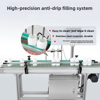 Machine de remplissage de liquides entièrement automatique à double tête avec convoyeur, remplisseuse quantitative pour détergent et liqueur