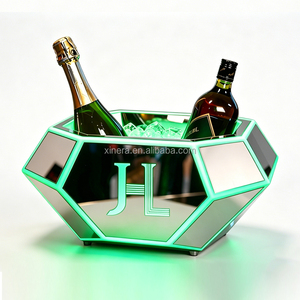 New trends RGB <b>Large</b> Capacity boat shape ice bucket LED Light Up Ice Bucket Champagne Wine Cooler Bucket For Bar Nightclub Party - Product Image 6