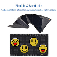 Pantalla LED Programable para Coche y Camión, Letrero LED Ojos de Diablo para Ventana Trasera, Panel LED Flexible para Coches y Camiones