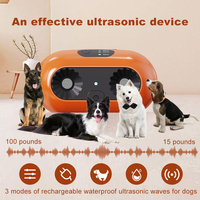 Dispositivo de entrenamiento sónico LED recargable por USB, el más vendido, antiladridos, no irritante, ULTRASÓNICO, para disuadir ladridos de perros, hecho de plástico