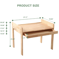 Ensemble de bureau et chaise réglables pour enfants, meubles en bois naturel, table et chaise d'étude pour enfants