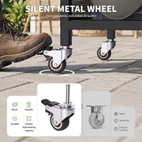 Chariots utilitaires roulants en métal pour extérieur JH-Mech, largeur 35,4 pouces, avec roues silencieuses, faciles à nettoyer, organisateur d'outils et de garage