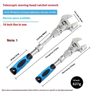 10-Inch Kính Thiên Văn Thủy Điện Có Thể Điều Chỉnh Metric Cờ Lê Nhanh Chóng Gấp Ratchet Cờ Lê Tùy Chỉnh OEM Phòng Tắm Hợp Kim Cờ Lê - Product Image 5