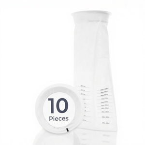 أكياس قيء بلاستيكية للاستخدام مرة واحدة (عبوة من 10) مانعة للتسرب مع حلقة إغلاق للسفر، مناسبة لدوار الحركة في السيارة وحالات الطوارئ، سعة 1500 مل - Product Image 1