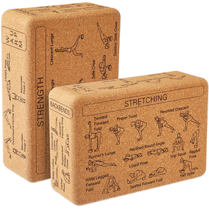 Cao Cấp Nút Chai Yoga Khối Sinh Thái Thân Thiện Với 369 Yoga Khối Tùy Chỉnh Tự Nhiên Nút Chai Yoga Gạch Cho Tập Thể Dục - Product Image 1