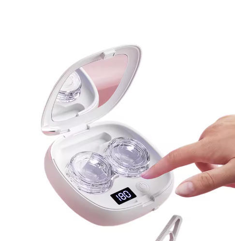 High Frequency Vibration Ultrasonic Beauty Lenses Cleaner Portable LCD Display USB Charging Tear Household Ultrasonic Cleaners