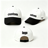 Op maat gemaakte 3D geborduurde logo-stijl structuur katoenen sport pet voor dames, 5-delige baseballcap, Gorras petten voor heren