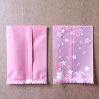 Nouveau design Sac d'emballage en forme de fleur de cerisier thermoscellable pour croquant au jaune d'œuf et flocon de neige, sacs à biscuits DIY