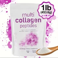Poudre de collagène multi-sources pour soins de beauté, peptides de collagène multi-sources à boire avec protéines hydrolysées et vitamine C, antioxydant pour la peau et les cheveux des adultes