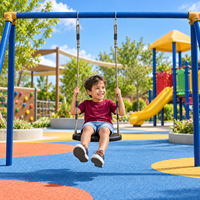 ROPECUBE Nouvelle conception ergonomique en matériau PP, balançoire en forme de U, hauteur réglable, capacité de charge de 400 lb, siège confortable pour enfants et adultes