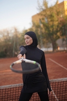 Ensemble Sportif Romadan pour Femme Musulmane - Voile Hijab, Tenue Sportive Pudique pour Femmes