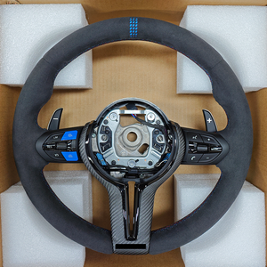 Volant en Alcantara avec garniture en carbone sec style CS pour <span class=keywords><strong>BMW</strong></span> F10 F11 F15 F16 F20 F21 F25 F30 F31 F32 F33 F34 F36 F80 F82 F90 - Product Image 2