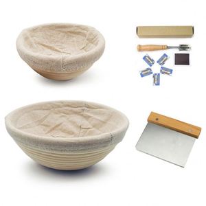 Bannetones de Ratán para Molde, Cestas de Fermentación, Cubiertas de Tela para Pan, Juego Completo - Product Image 1