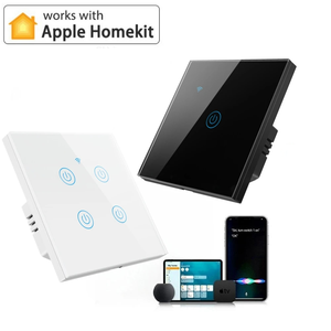 Умный выключатель Homekit, Wi-Fi, сенсорный датчик света, настенный выключатель, умный дом 1/2/3/4, Gang для <span class=keywords><strong>Siri</strong></span> Alexa Google, голосовое управление - Product Image 1