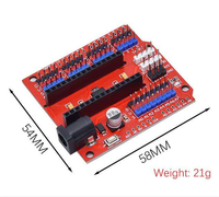 Placa de expansión WAVFAT NANO IO Shield V1.0 para Nano, Escudo de prototipo de bricolaje multiusos con interfaz I2C