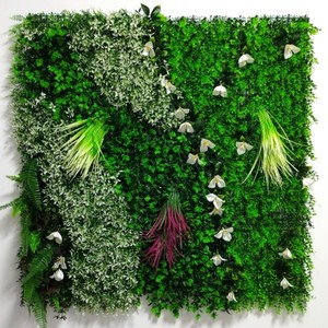 Vente flash Panneau mural en faux gazon 1x1m Anti-UV Jardin vertical Intérieur Extérieur Décoration d'intimité - Product Image 4