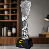 Offre Spéciale Trophée 26x7cm Trophée de cristal pentagramme Premium Récompenses personnalisées pour le gala d'entreprise