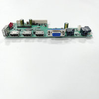 Placa controladora LCD de pantalla LVDS con conector de accesorio convertidor de 3 entradas/VGA a LVDS para placa base