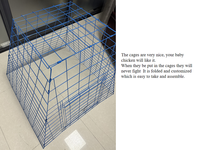 Cage à poulet carrée enduite de PVC Offre Spéciale pour des coqs de combat de coqs Cage à poulet pliable/pliable