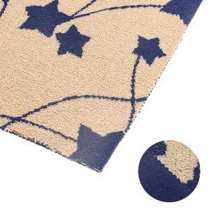 New Arrival Ripstop Fleece Fabric 100% Polyester Knitted Star Pattern for Winter Apparel Garments