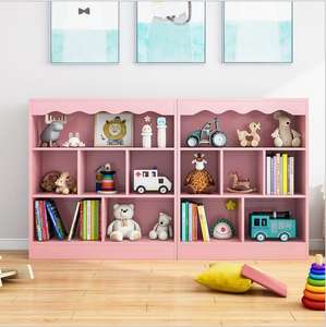 새로운 간단한 어린이 책장 바닥 간단한 거실 연구 그림책 단단한 컬러 학생 장난감 스토리지 작은 책장 - Product Image 4
