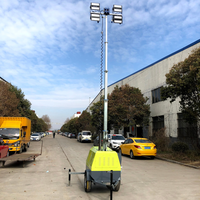 Tour d'éclairage mobile sur remorque XCMG 4VA4000, mât de 7 m, 440 000 lumens, halogénure métallique, générateur 6 kW, autonomie de 28 h, TIER 4, 60 Hz