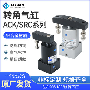 กระบอกสูบจับยึดแบบหมุน Liyuan รุ่น Src25 90 องศา แบบลม ขนาดเล็ก สำหรับกดแบบมุมฉาก 32 40 50 63 R L - Product Image 5
