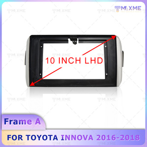 Maisimei Vente en gros Cadre de lecteur DVD de voiture 10,1 pouces noir mat + argenté 2016-2018 pour <span class=keywords><strong>TOYOTA</strong></span> INNOVA Gauche LHD avec câble - Product Image 4