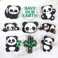 2025 vente en gros personnalisé doux Pvc dessin animé Panda chaussure breloques appliques chaussures décoration