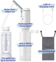 Mini pulvérisateur de bidet portable intelligent Bidet électrique musulman à main Toilette Shattaf pour l'hygiène personnelle en déplacement
