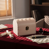 Coffret à trésors en bois de pin fait main en gros, boîte de rangement multifonctionnelle pour bijoux, idéale pour la décoration de la maison et les cadeaux de Noël