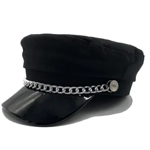 Винтажная кожаная шляпа-берет в британском стиле, плоская кепка в стиле ретро, кепка, кейкер, кейкер, кейби, шляпа матроса