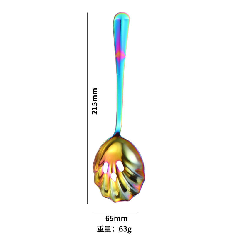 ช้อนที่มีสีสันรั่ว